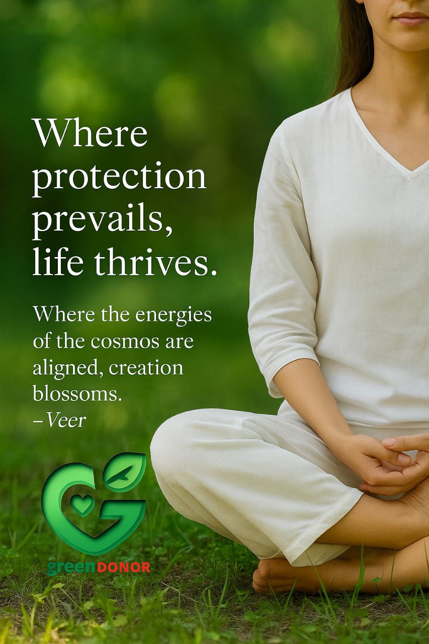 Where protection prevails, life thrives. Where the energies of the cosmos are aligned, creation blossoms.- Veer