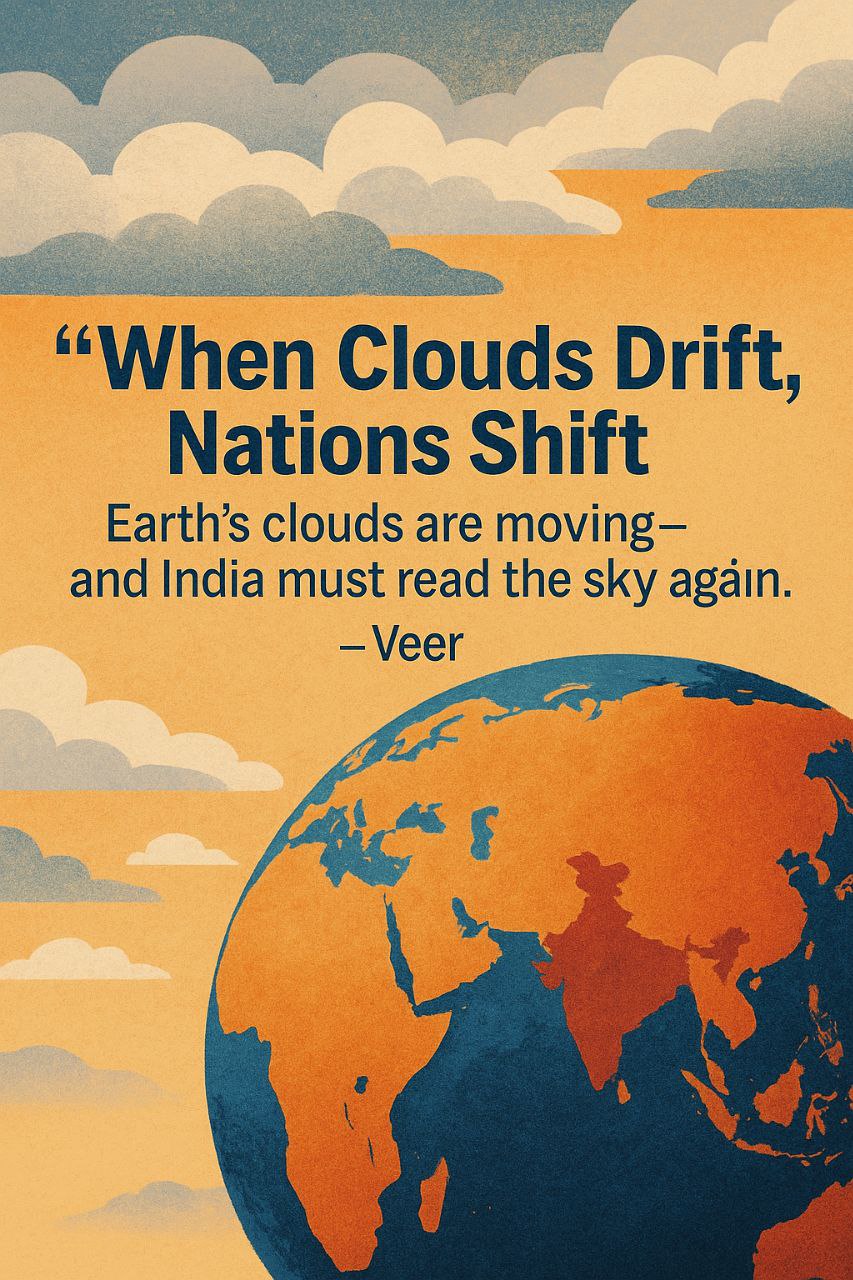 “When Clouds Drift, Nations Shift” Earth’s Clouds Are Moving—And India Must Read the Sky Again — Veer