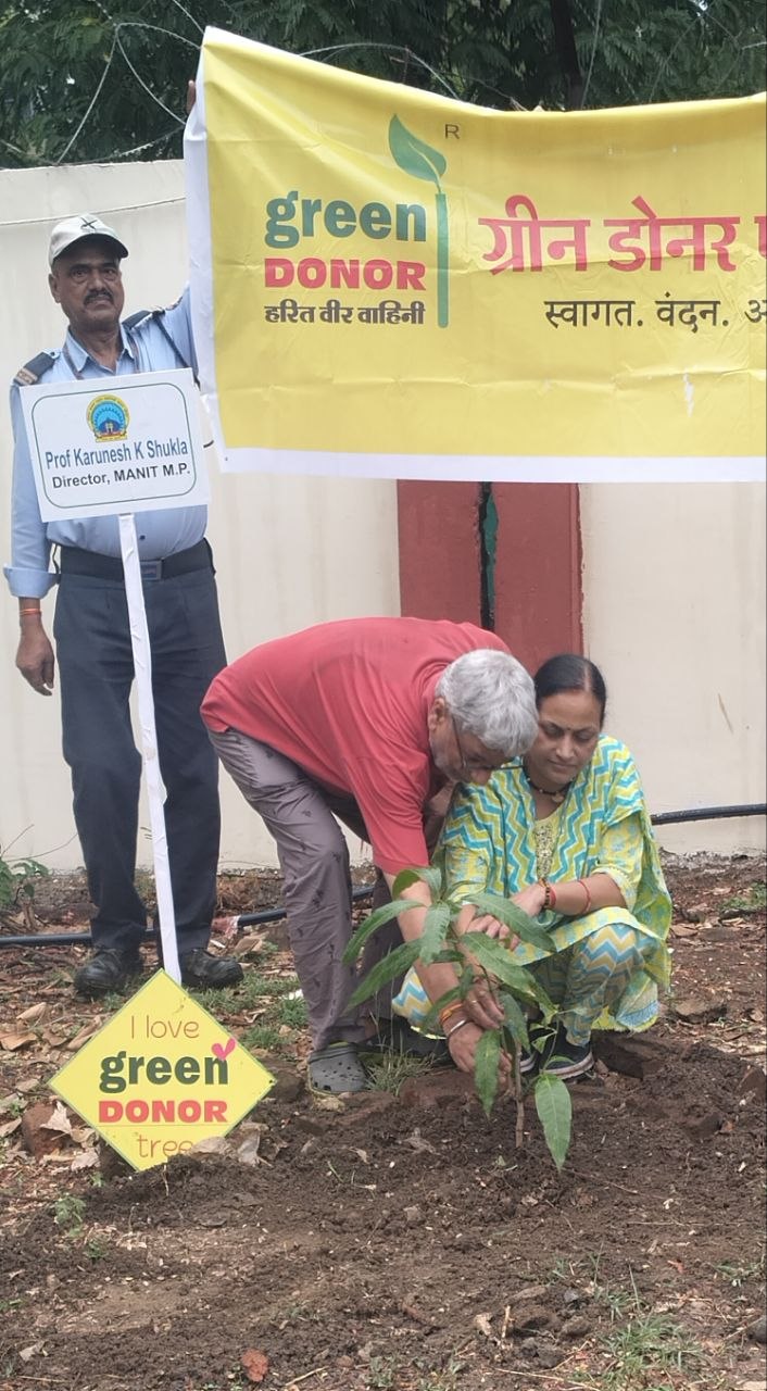 The Green Donor Carbon Bank marked its first foundation year with a meaningful tree plantation programme under the guidance of The Eco-Earth Institute and Research Centre. Eco Scientist Veerji and Prof. K. K. Shukla, Director, National Institute of Technology Madhya Pradesh, participated in the plantation activity to promote carbon balance, environmental conservation and sustainable living.