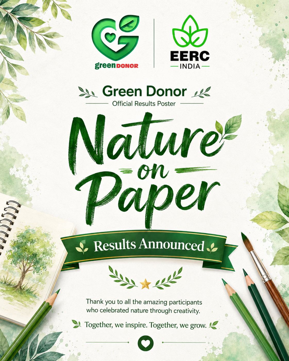 Harit Srijan Drawing Activity Result 2026 | Green Donor EERC India